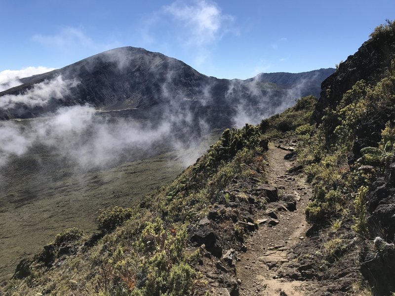 Rocky crater trail