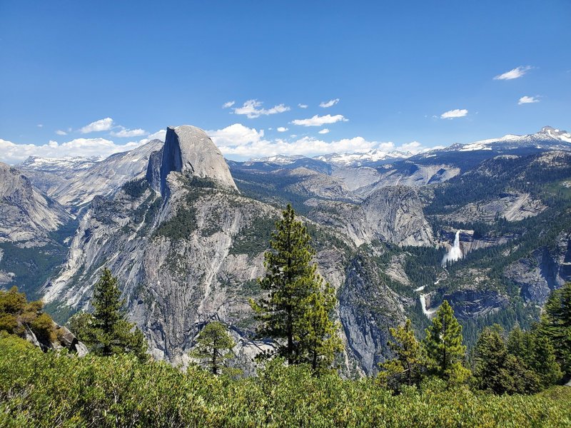 Half Dome, Nevada Falls, and Vernal Falls from Glacier Point