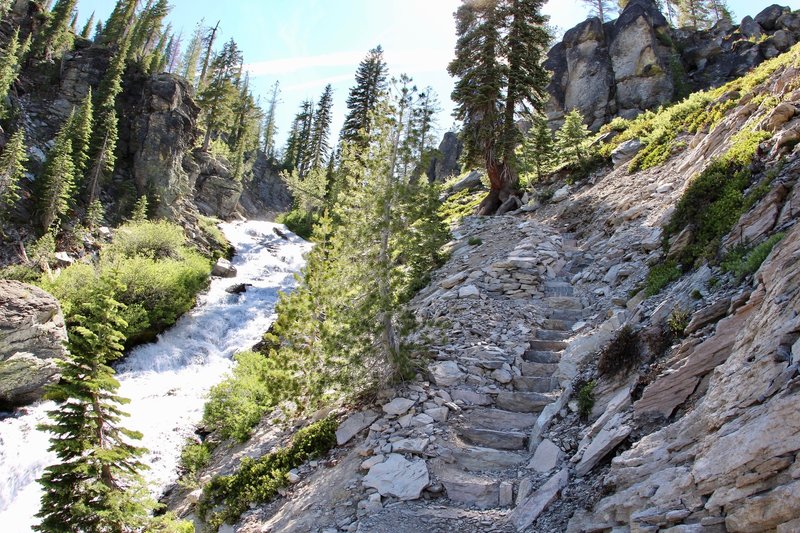 Cascade creek and the trail path