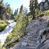 Cascade creek and the trail path