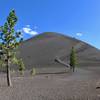 View of Cinder Cone and its trail