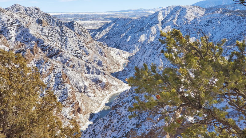 Royal Gorge looking east with the Arkansas River below
