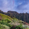 Kalalau Beach - mountains sunset