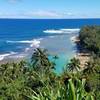 View of Ke'e beach from Kalalau Trail