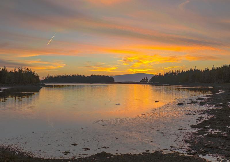 I captured this sunset on the National Park Service's Loop Road around the Schoodic Peninsula, which is part of Acadia National Park.
