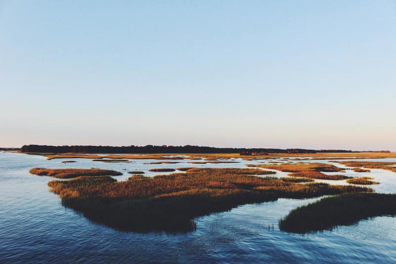 Sunset over marsh - Folly Beach, SC