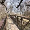 Second bridge from the North end of the park to get across the Cowskin Creek