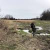 This part of the hike has a small drain from the pond to the Northeast to cross, wear your waterproof boots.