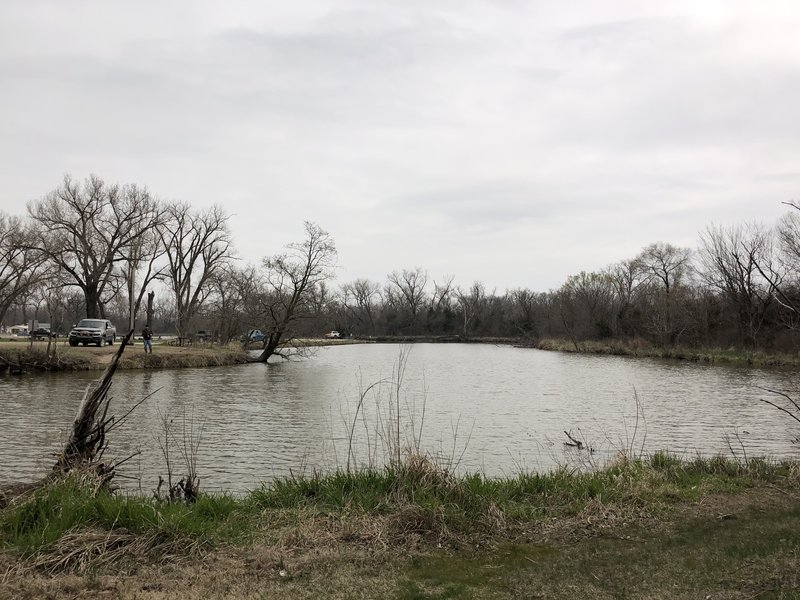 There were probably 15 people fishing the lake today, a 50 degree day in March.  Must be good fishing!