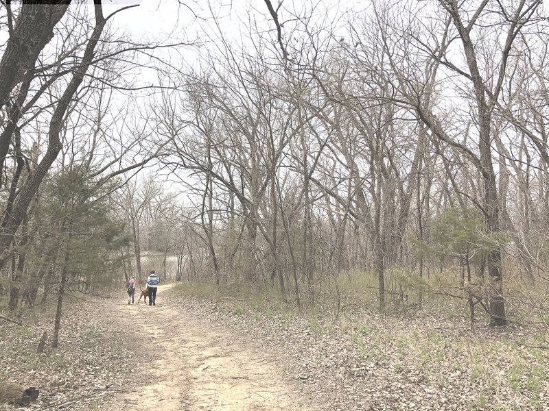 The trail close to the community building.