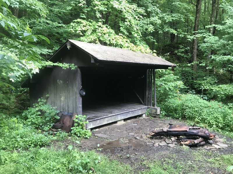 Shelter on Tea Creek Trail.