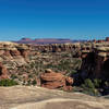 Junction Butte and Grand View Point framed by Elephant Canyon