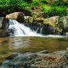 One of the small waterfalls along the cascade