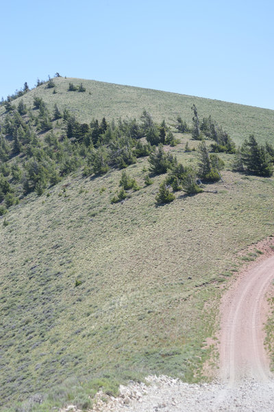 The trail near to the top of the Big Southern Butte