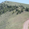 The trail near to the top of the Big Southern Butte