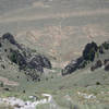 View from the top of Big Southern Butte looking to the base