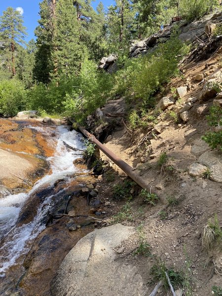 Section of washed out trail