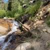 Section of washed out trail