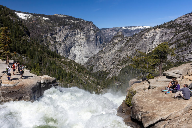 Standing on top of the bridge across the Merced River, you can only imagine these massive amounts of water plunging down Nevada Falls