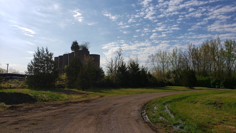 Old gravel silos at Mounts Park