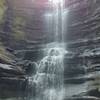 Waterfall at the end of the Interior Canyon Trail. This water fall is also accessible by several stairs at the Matthiessen Lake Shelter parking lot.  The road to the Matthiessen Lake parking lot is a single lane gravel road next to a golf course.