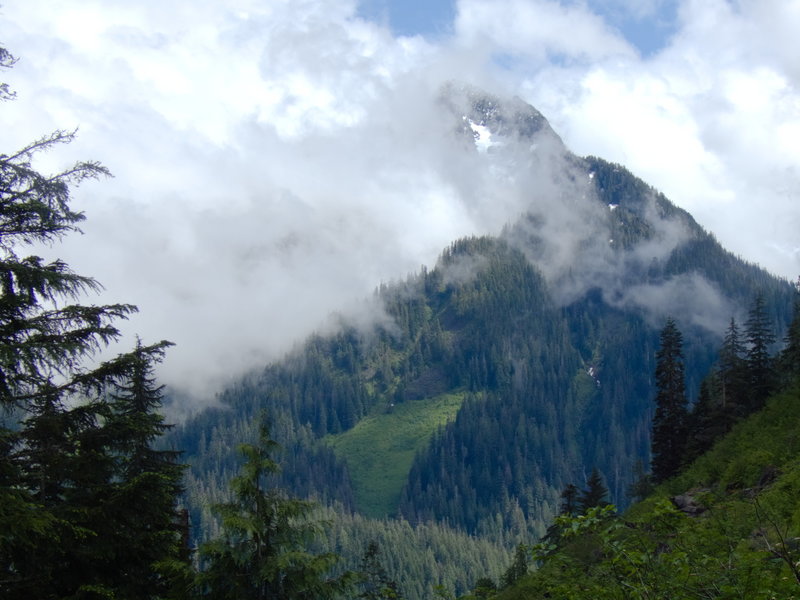 Treen peak looking back from Marten Lake Trail.