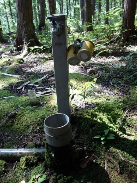 Water fountain on the trail.