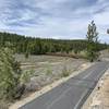 A view facing north on the SR 89 Trail. This was taken just past where the trail crosses Prosser Dam Road.