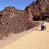 Stabilized natural surface for 2.2 miles through the five tunnels on the Historic Railroad Trail at Lake Mead.