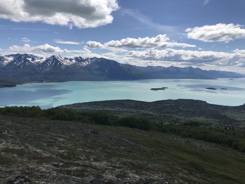 Looking down Lake Clark towards Port Alsworth