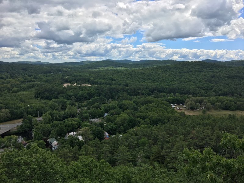 Looking east towards the town of Sebago