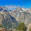 Looking across Robinson Canyon towards Sawtooth Ridge with the Matterhorn on the extreme left. Twin Lakes are below, but not visible.