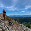 The Three Sisters come into view from an open switchback