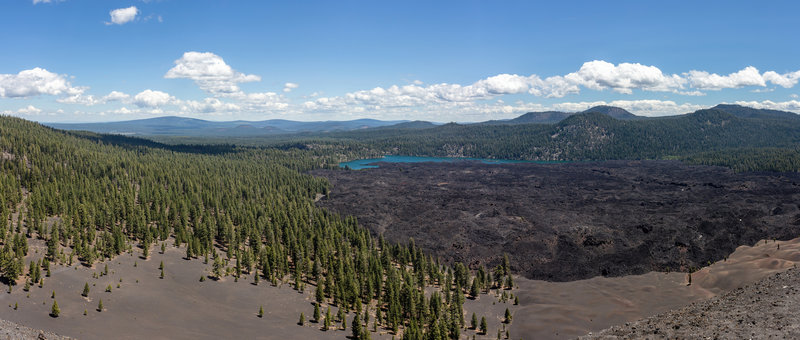 Butte Lake from the rim of Cinder Cone