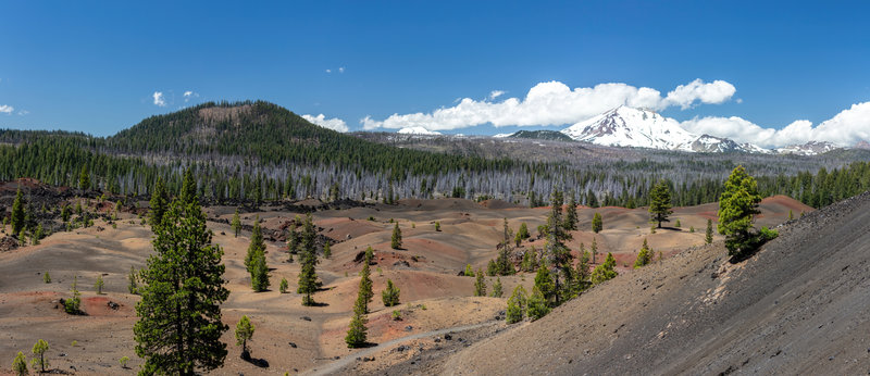 Painted Dunes and Lassen Peak