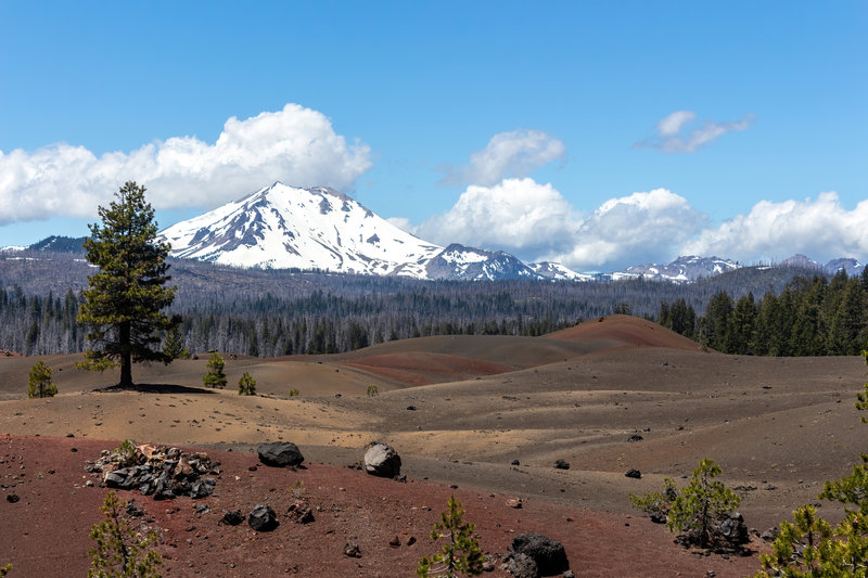 Lassen Peak behind Painted Dunes