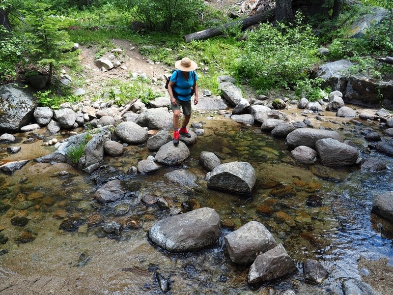 The one place where the trail crosses Little Mill Creek.