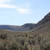 Southwestern view of Moses Coulee Wall from Dutch Henry Falls Trail.