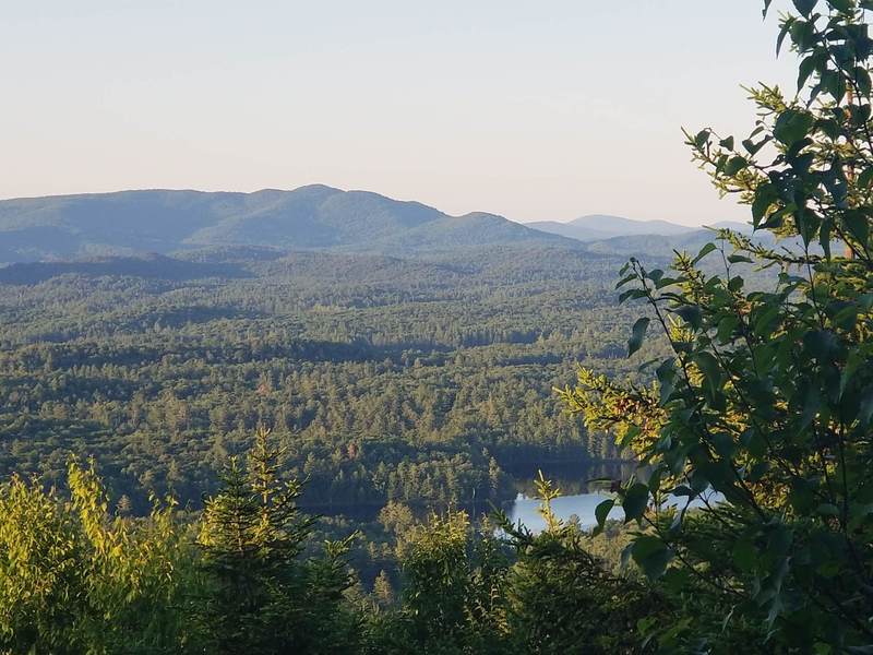 View looking east from peak of Floodwood Mountain, July 2020.