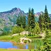 Small Lake on Chinook Pass PCT