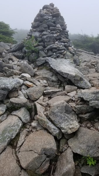 Just past the Mt. Lafayette summit along the Greenleaf Path rock trail was loose and often very unstable footing.