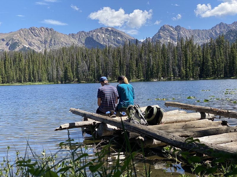 A natural "dock" at Lost Lake