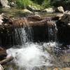 Small stream and waterfall near the end of the hike.