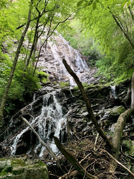 The falls at the peak of the climb.