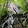 The falls at the peak of the climb.