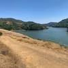 Looking south at the San Leandro Reservoir from the King Canyon Loop Trail.