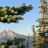 On top of Bachelor Mountain looking at Mount Jefferson.