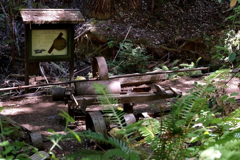 An old barrel mill from the area's lime mining days.