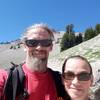 My fiance and are climbing lassen. We are about a mile from the peak.