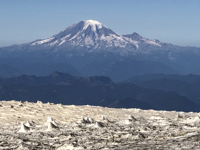 Mount Rainier from the summit of Mount Adams.